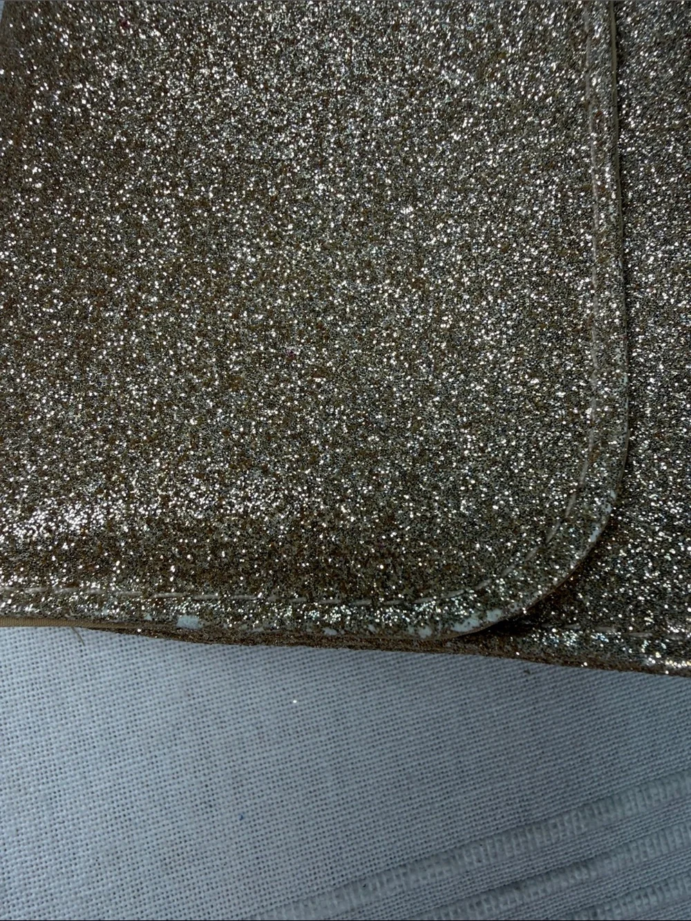 bareMinerals Gold Glitter Cosmetic Pouch & Fold-Over Clutch Set